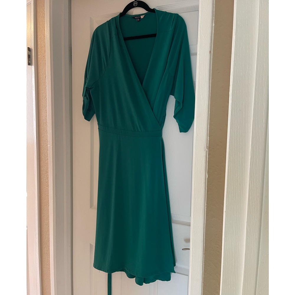 ModCloth Green Wrap Dress